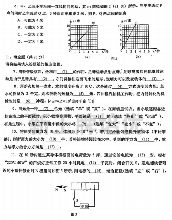 上海松江物理