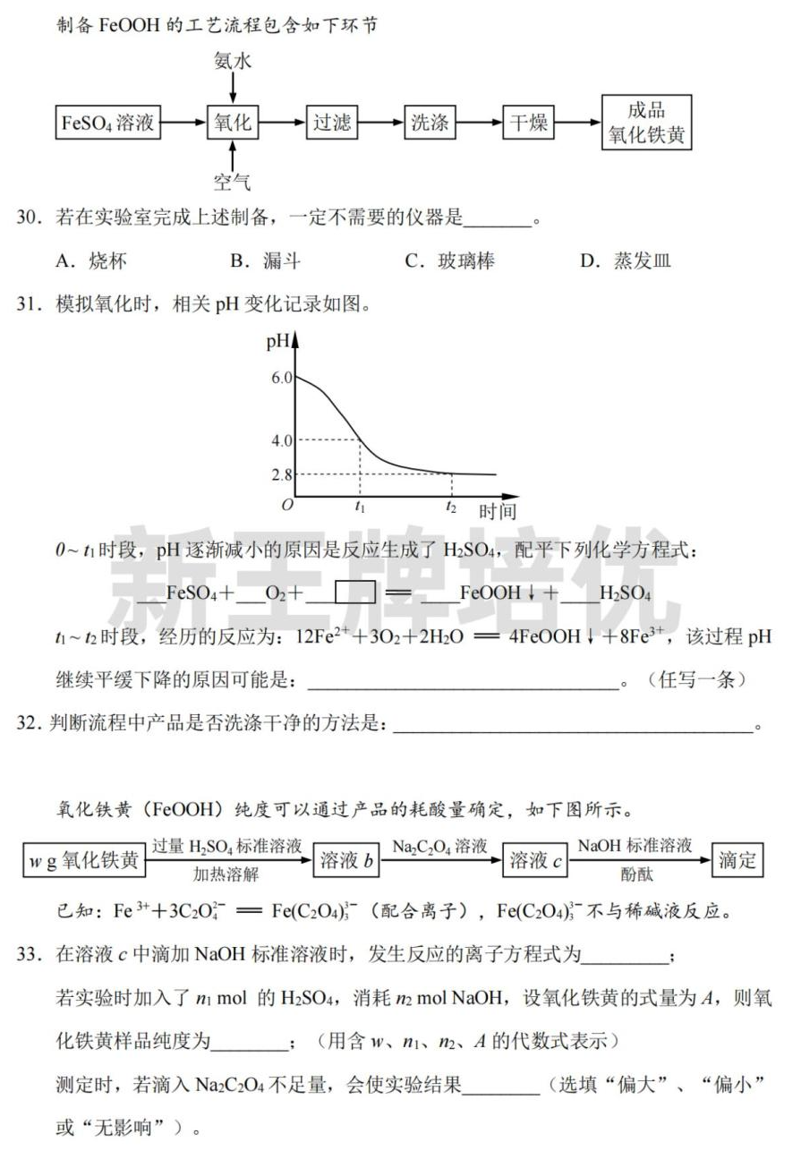 高三一模化学来不及做？新题型下的浦东一模化学试卷分析