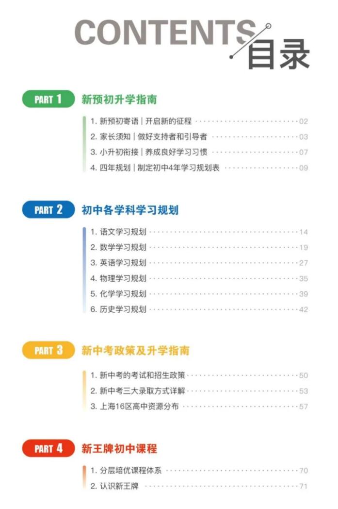 上海初中学习规划手册