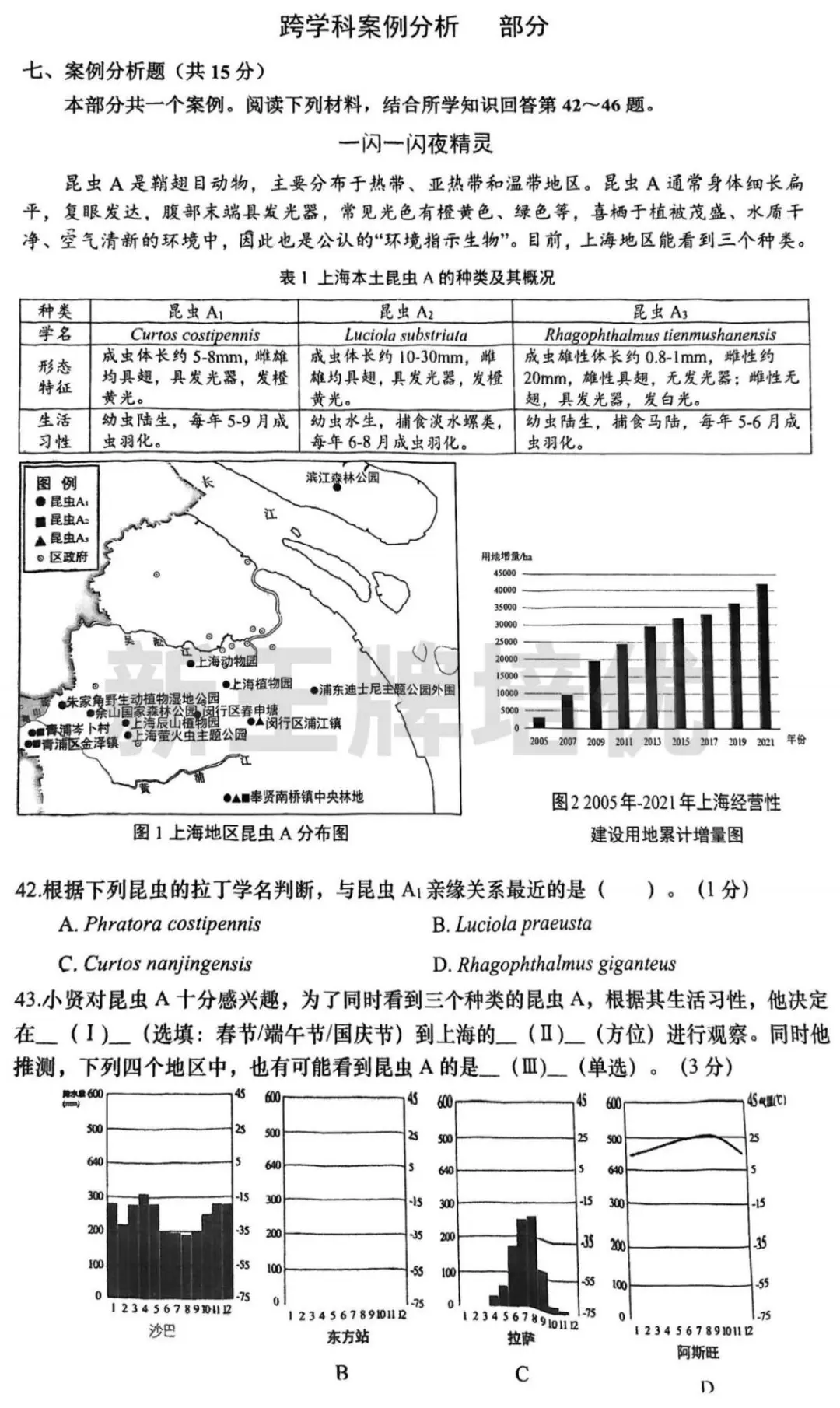 对答案啦！奉贤区最新初三一模试卷及答案分享！