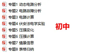 初高中物理专题训练