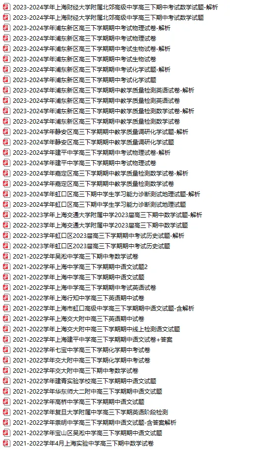 四校八大等重点高中真题卷,上海高中补习班