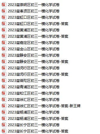 2021-2025届【初三一模】真题卷分享！16区都有，含答案